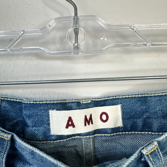 AMO Loverboy Jeans Stargaze Wash Size 29 Straight Leg High Rise Cropped - Picture 5 of 9